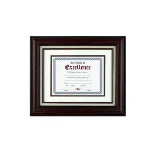 Burns Group Dax¬Æ Wall Frame with Linen Insert, Wall Mountable, 14" x 11", Wood, Mahogany N15907B